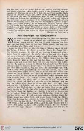31: Vom Schweigen des Morgenlandes