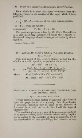 Sketch of a memoir of elimination, transformation, and canonical forms.