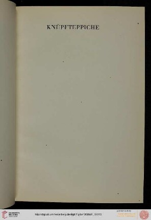 Knüpfteppiche (Nr. 189-209)