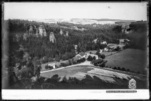 Blick auf den Gasthof Ottomühle im Rosenthal-Bielatal