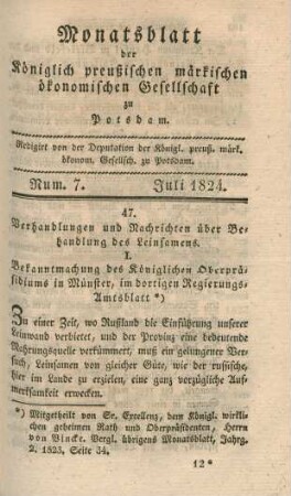 Num. 7. Juli 1824.