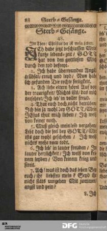 Sterb-Gesänge.