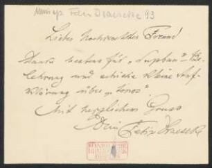 Brief an Hans Bronsart von Schellendorf : 10.10.1903