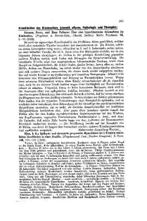 Krankheiten des Kindesalters : (einschl. allgem. Pathologie und Therapie)