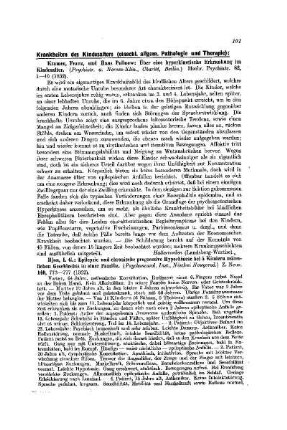Krankheiten des Kindesalters : (einschl. allgem. Pathologie und Therapie)