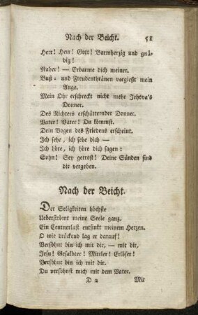 Nach der Beicht
