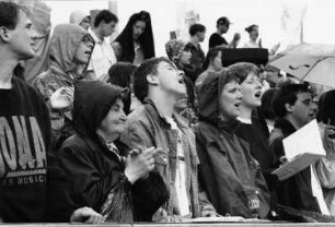Dresden-Altstadt. Katholikentag 1994 "Unterwegs zur Einheit". Abschlußveranstaltung