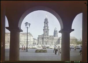 Dresden. Altmarkt mit Kreuzkirche