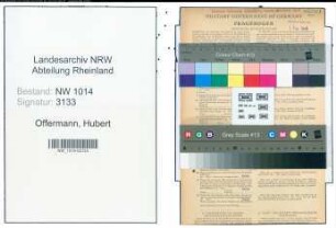 Entnazifizierung Hubert Offermann , geb. 23.10.1901 (Schweisser)