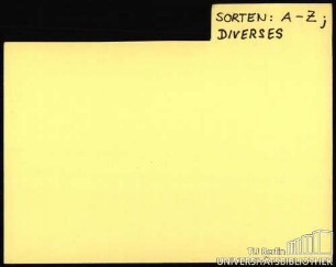 NYMPHAEA: Sorten; Diverses