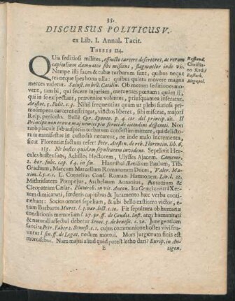 Discursus Politicus V. - VI.