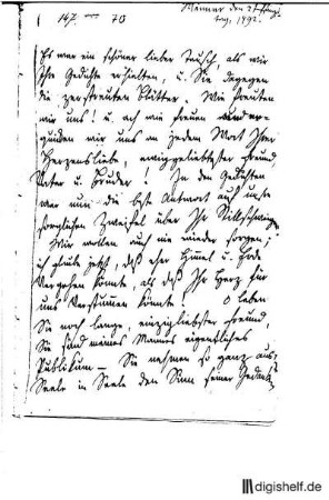 70: Brief von Caroline; Herder, Johann Gottfried Herder an Johann Wilhelm Ludwig Gleim : Carolina (genannt Caroline) Maria Herder
