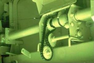 Fotografie: Erntetechnik, Mähdrescher selbstfahrend, Antriebs- und Anbausystem, Kupplung, Maschinenelement