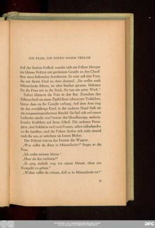 Die Frau, Die Ihren Mann Verlor