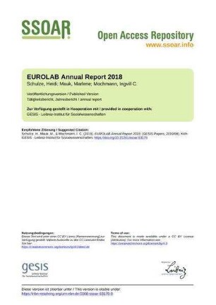 EUROLAB Annual Report 2018