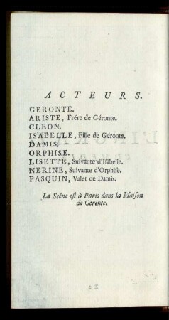 Acteurs.