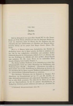VIII. Teil: Italien
