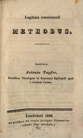 Legitima concionandi Methodus