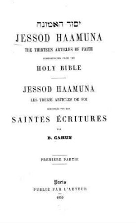 In: The thirteen articles of faith demonstrated from the Holy Bible ; Band 1