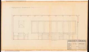 Reichsluftfahrtministerium, Berlin Baubüro im Baugelände: Wohlfahrtsraum: Wandabwicklung, Ansicht 1:20