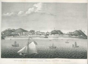 View of the great landing beach "Praya Grande" at Macao