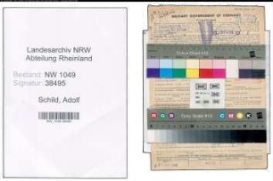 Entnazifizierung Adolf Schild , geb. 04.12.1903 (Bauunternehmer)