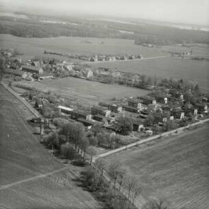 Ortsteilansicht (vor der Devastierung 1995) mit sog. Siedlung zwischen Chausseestraße und Forststraße und über Dorfstraße und Wolkenberger Straße