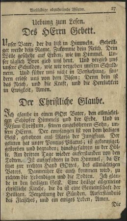 Uebung zum Lesen