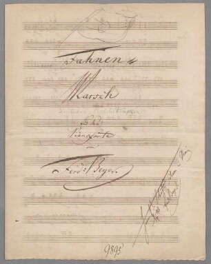 Fahnen-Marsch, pf - BSB Mus.Schott.Ha 10478-3