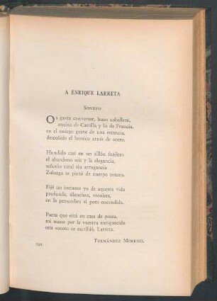 A Enrique Larreta : Soneto