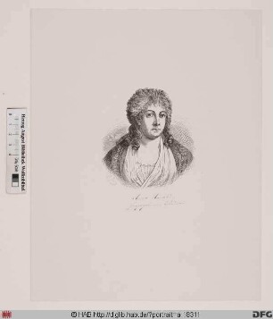 Bildnis Anna Amalia, Herzogin zu Sachsen-Weimar u. Eisenach, geb. Prinzessin von Braunschweig-Wolfenbüttel