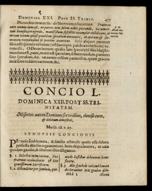 Concio L. Dominica XXII. Post SS. Trinitatem.