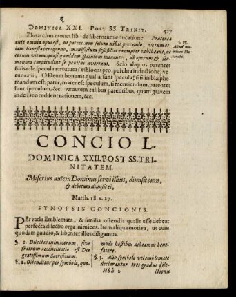 Concio L. Dominica XXII. Post SS. Trinitatem.