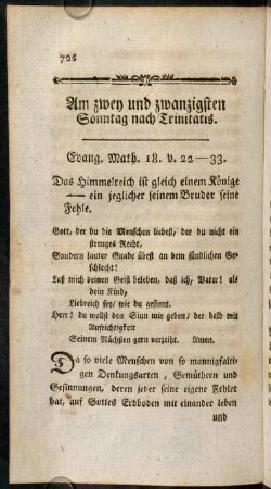 726-740, Am zwey und zwanzigsten Sonntag nach Trinitatis.