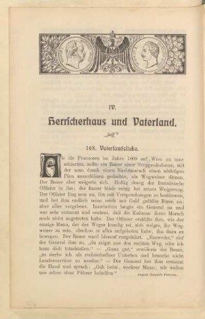 IV. Herrscherhaus und Vaterland