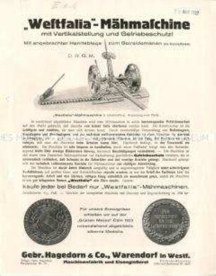 "Westfalia"-Mähmaschine