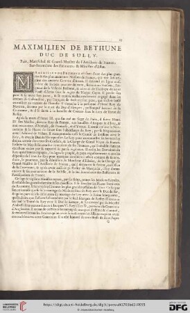 Maximilien de Bethune, duc de Sully