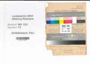 Entnazifizierung Paul Schleifenbaum , geb. 27.06.1911 (Buchhalter)