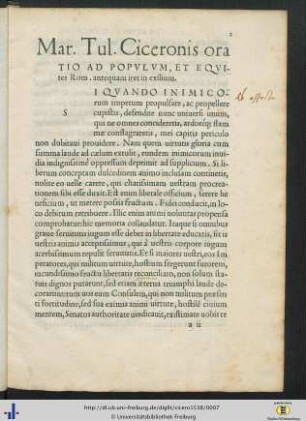 Antequam iret in exilium.
