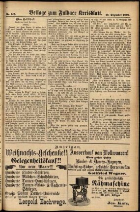 Zweite Ausgabe vom Dienstag, den 13. Dezember 1892.