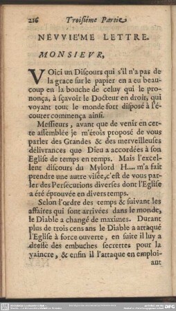 Neuvième Lettre