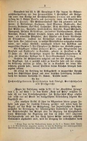 Der Preßprozeß gegen die "Kronstädter Zeitung" :  [Kopft.]