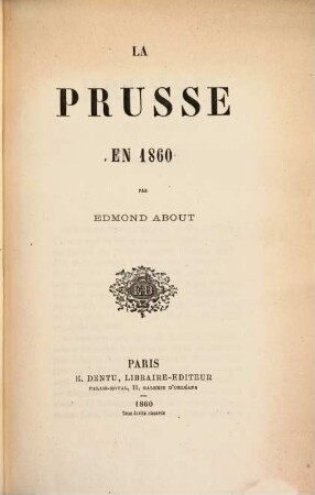 La Prusse en 1860
