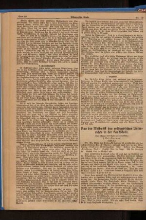 Aus der Methodik des erdkundlichen Unterrichts in der Volksschule : (zur Frage des Arbeitsunterrichts) ; (Schluß)
