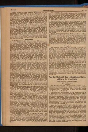 Aus der Methodik des erdkundlichen Unterrichts in der Volksschule : (zur Frage des Arbeitsunterrichts) ; (Schluß)