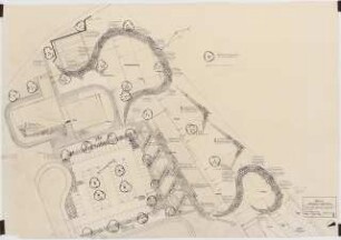 GeWoBAG-Siedlung Südpark, Berlin-Spandau: Lageplan/Pflanzplan 1:200