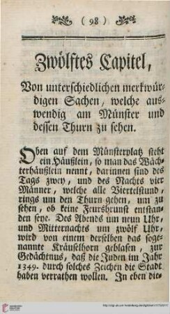 Zwölftes Capitel
