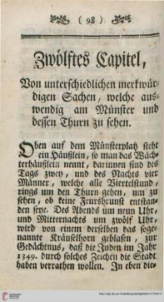 Zwölftes Capitel