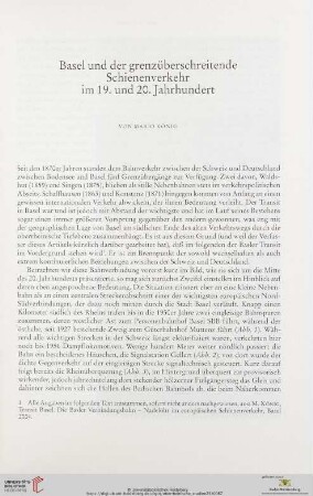 Basel und der grenzüberschreitende Schienenverkehr im 19. und 20. Jahrhundert