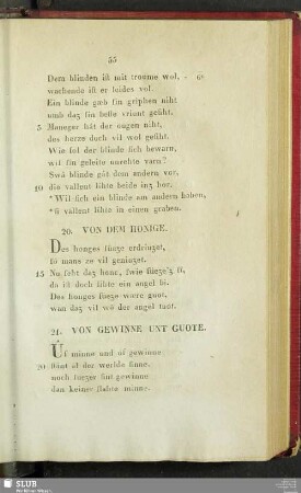 20. Von dem Honige
